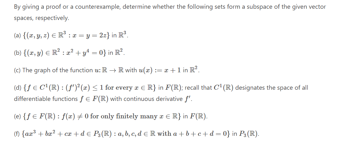 Solved By Giving A Proof Or A Counterexample, Determine | Chegg.com