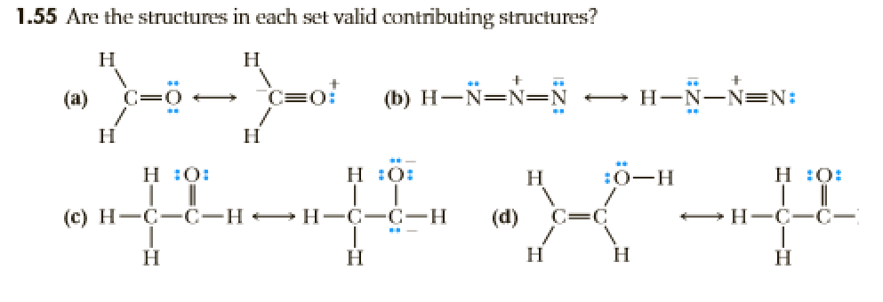 Solved 1 55 Are The Structures In Each Set Valid Co Chegg Com