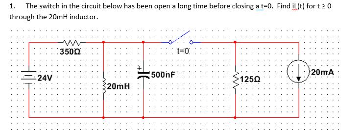 Solved The switch in the circuit below has been open a long | Chegg.com