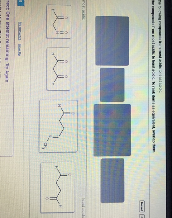 Solved the following compounds from most acidic to least | Chegg.com