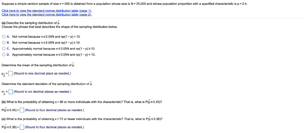 Solved Suppose a simple random sample of size n=200 is | Chegg.com