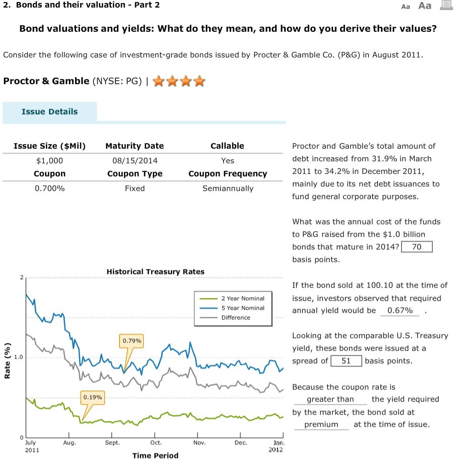 2. Bonds and their valuation Part2 Aa Aa Bond | Chegg.com