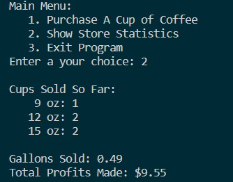 Solved Assignment: Coffee Store Can someone please help me