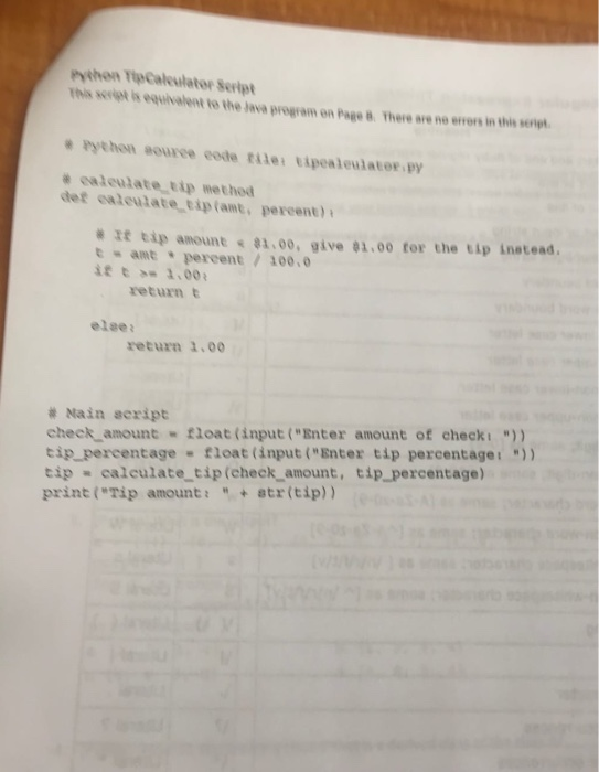 Solved pythen TipCaleulator Seript This ert is eqivalent to | Chegg.com