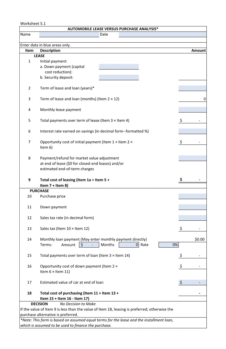 Solved instructions: fill out this sheet as if you were | Chegg.com