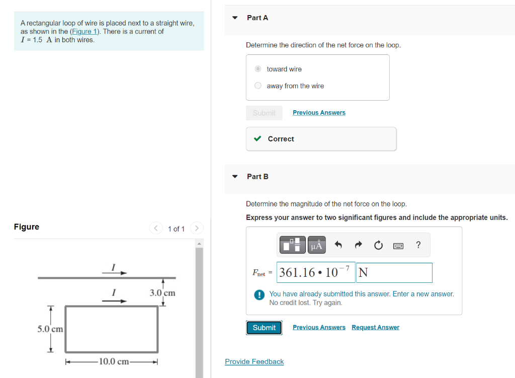 Solved A rectangular loop of wire is placed next to a | Chegg.com