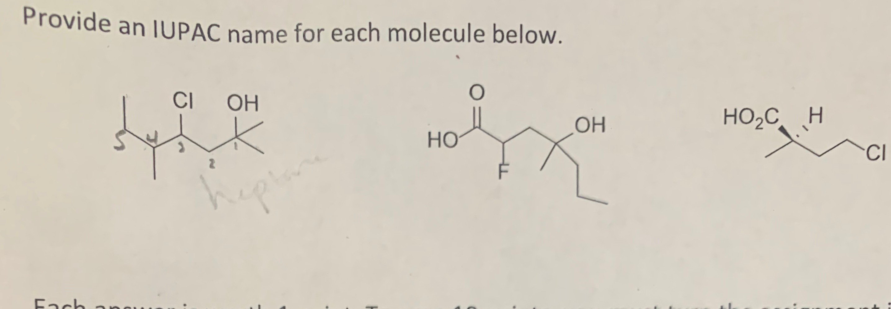 Solved Provide An IUPAC Name For Each Molecule Below Chegg Com   PhpCzvFWy 