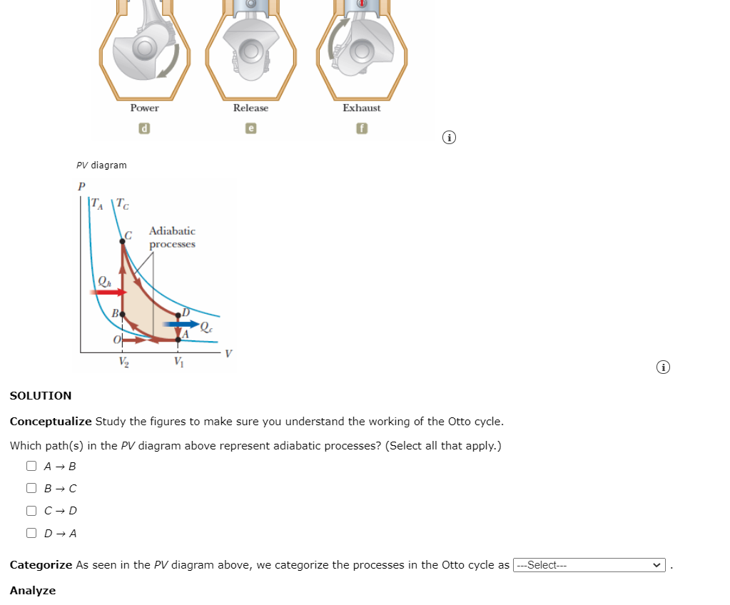 1. In an ideal engine, as can be seen form the diagram the entire