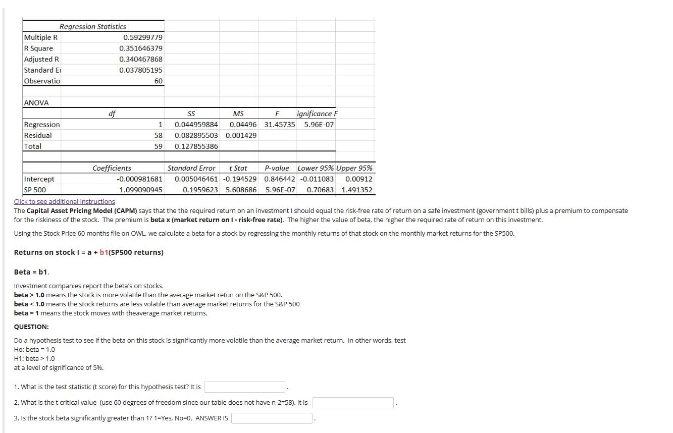 Solved for the riskiness of the stock. The premium is beta x