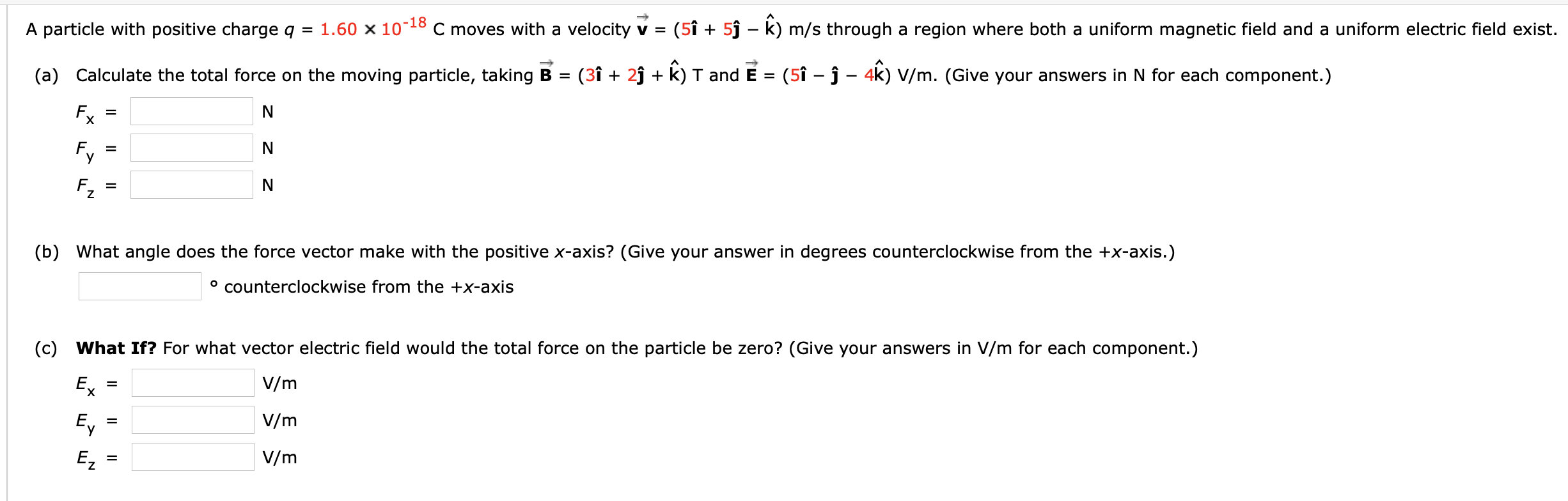 Solved 18 A Particle With Positive Charge Q 1 60 10 C Chegg Com