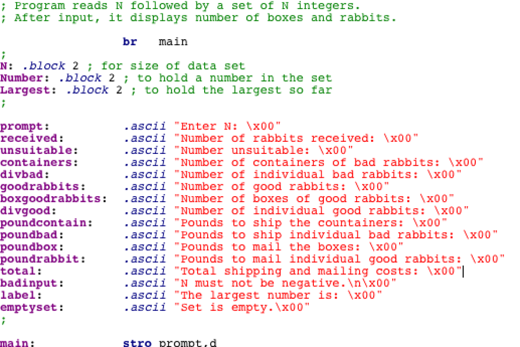 Can anyone help me fix my pep/9 assembly code? Any | Chegg.com