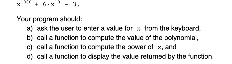 Solved Write a program that computes the value of the | Chegg.com