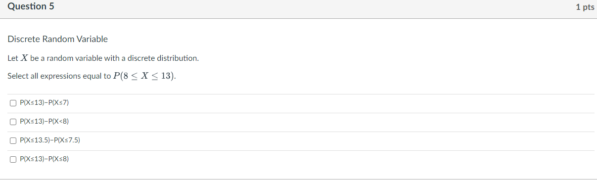 Solved Discrete Random Variable Let X be a random variable | Chegg.com