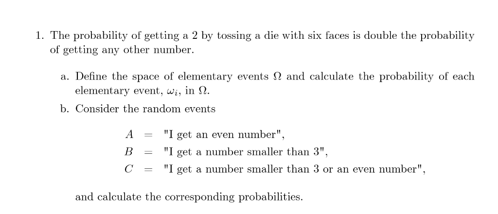 solved-1-the-probability-of-getting-a-2-by-tossing-a-die-chegg