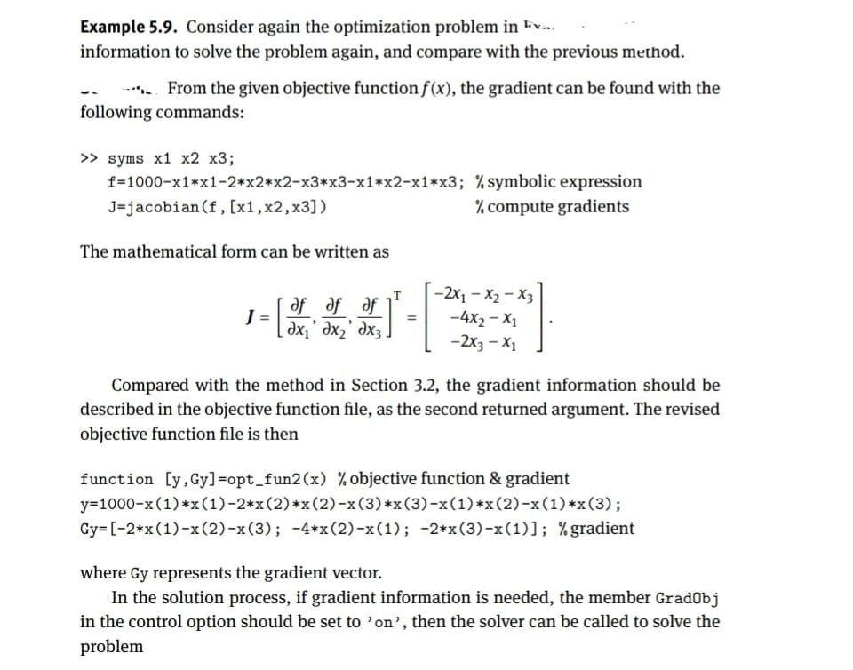 Solved Example 5.9. Consider again the optimization problem | Chegg.com