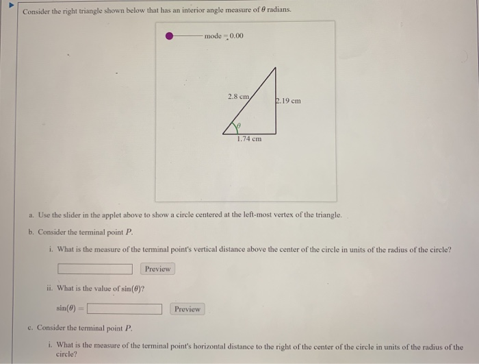 Solved Consider the right triangle shown below that has an | Chegg.com