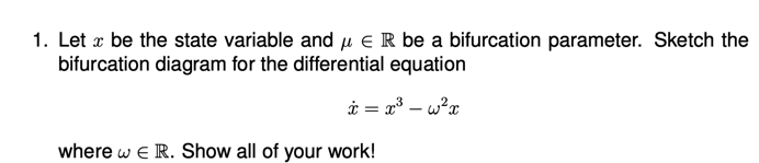 Solved 1. Let x be the state variable and u € R be a | Chegg.com