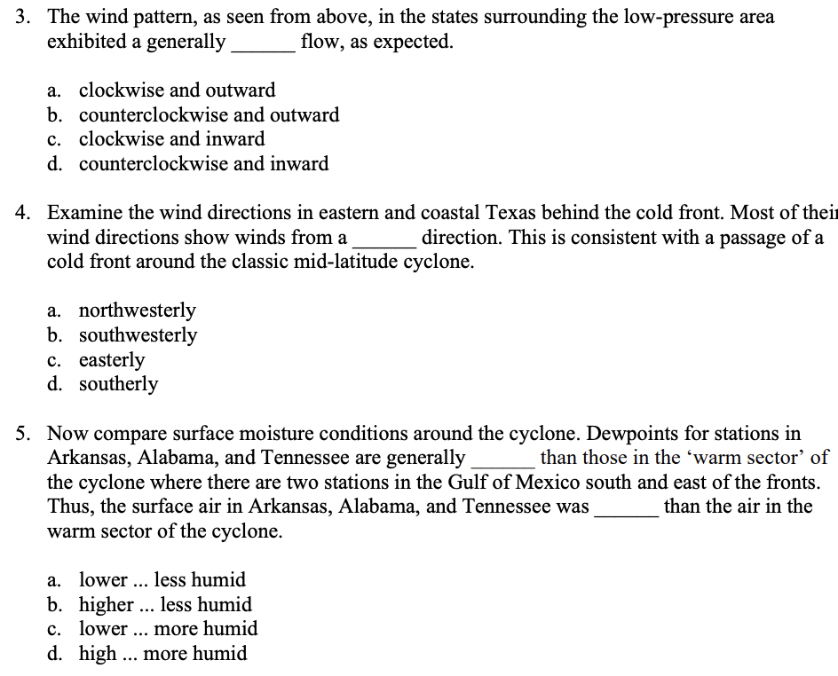 WPC]1. In Figure 1, There Was One Notable Area Of Low | Chegg.com