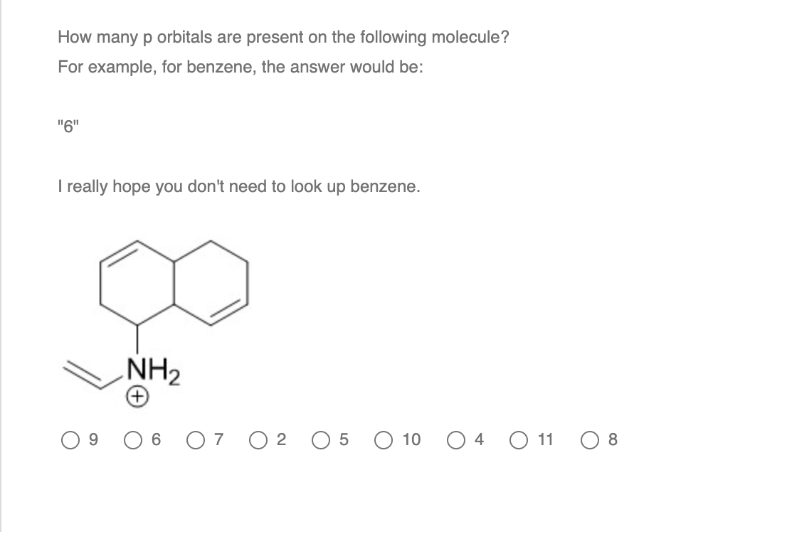 Solved How Many P Orbitals Are Present On The Following