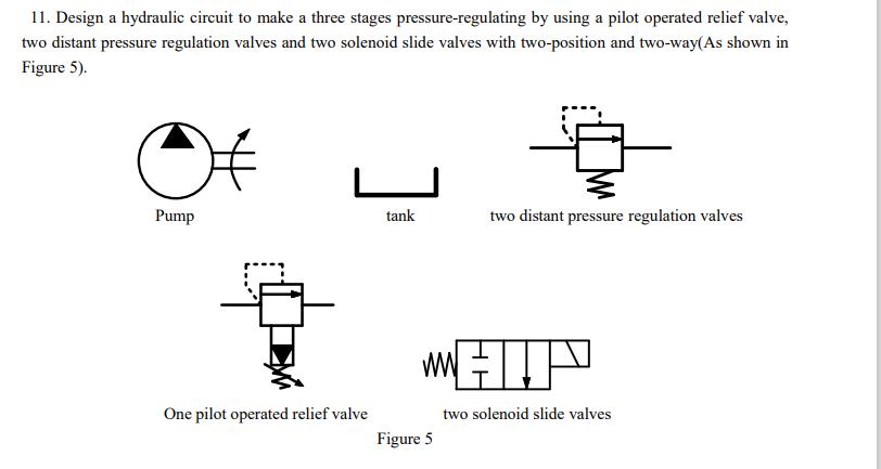 11. Design a hydraulic circuit to make a three stages | Chegg.com