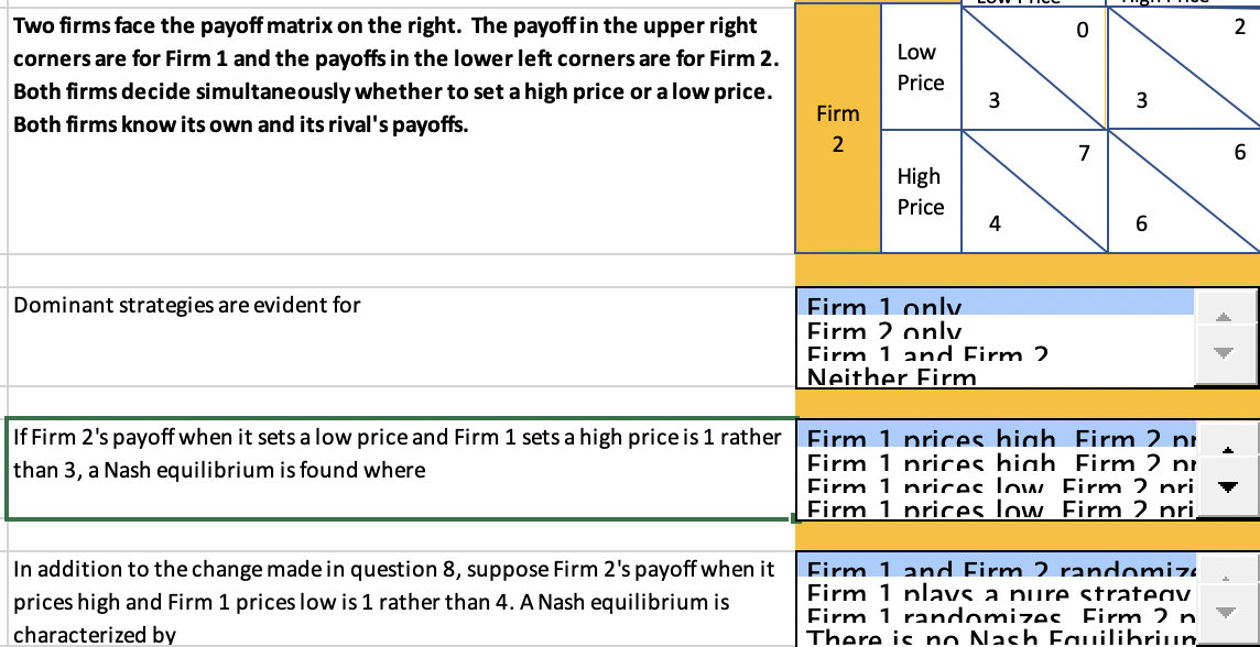 Solved 0 2 Two Firms Face The Payoff Matrix On The Right. | Chegg.com