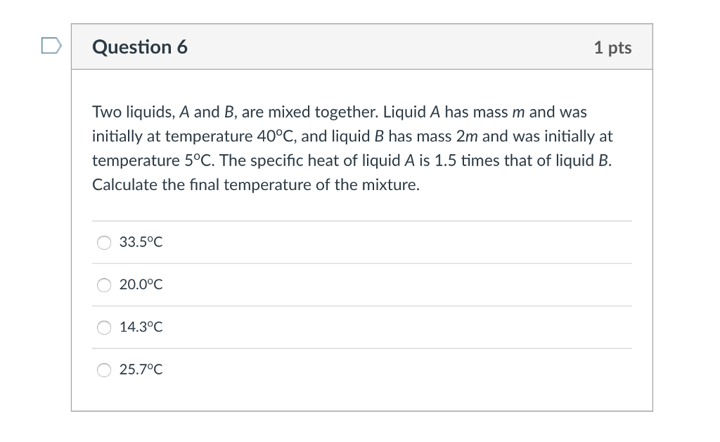 Solved Two Liquids, A And B, Are Mixed Together. Liquid A | Chegg.com