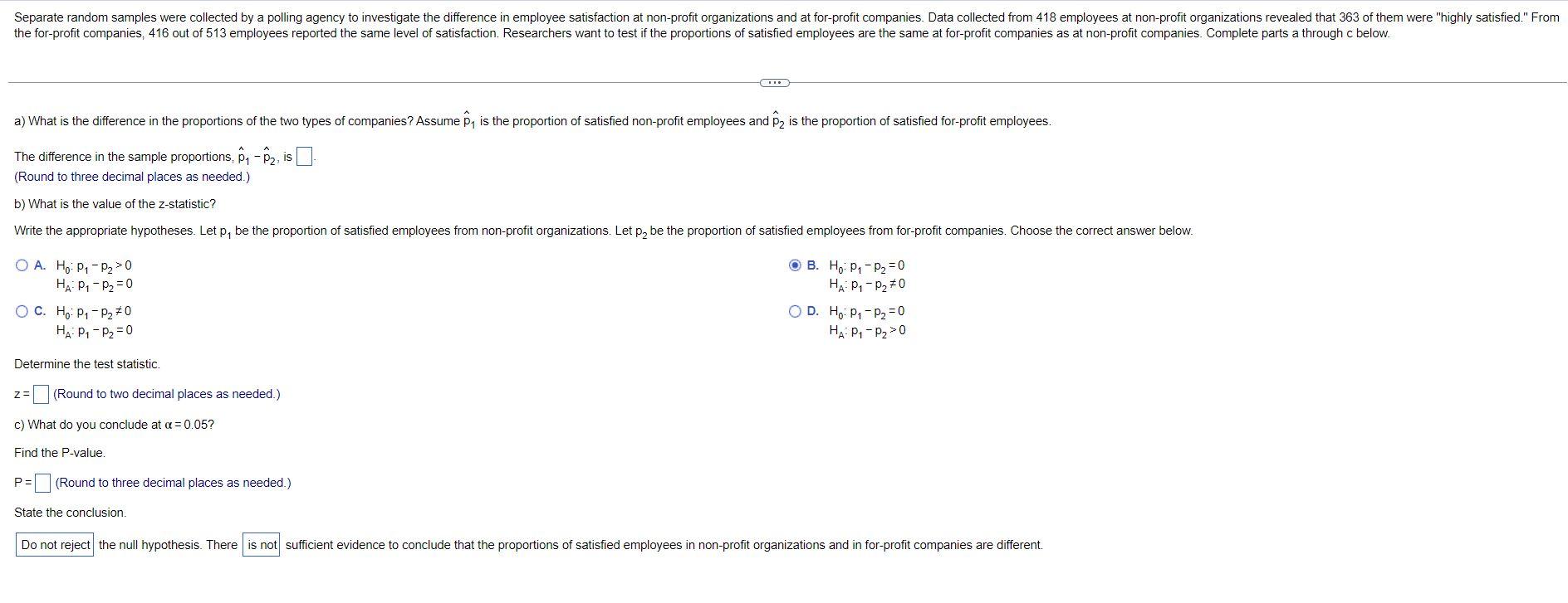 Solved Separate random samples were collected by a polling
