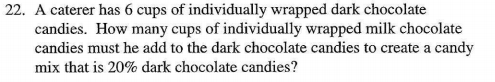 Solved 22. A caterer has 6 cups of individually wrapped dark | Chegg.com