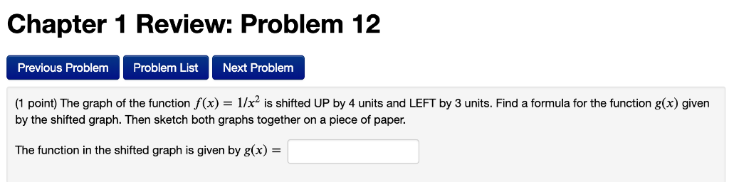 Solved Chapter 1 Review: Problem 12 Previous Problem Problem | Chegg.com