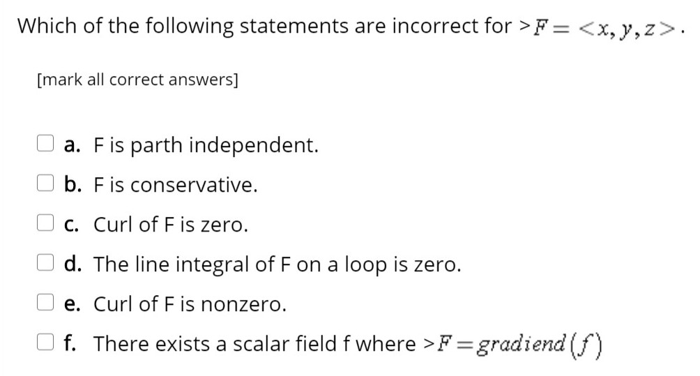 Which Of The Following Statements Are Incorrect Solved Which of the following statements are incorrect for | Chegg.com