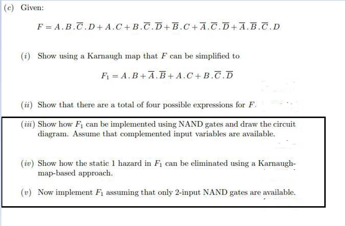 Show Using A Karnaugh Map That F Can Be Simplified To Chegg Com   Php2PZ9S1