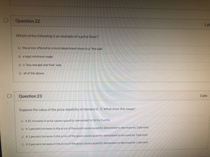 Solved D Question 22 1 pt Which of the following is an | Chegg.com