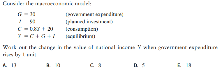 Solved Consider The Macroeconomic Model: | Chegg.com