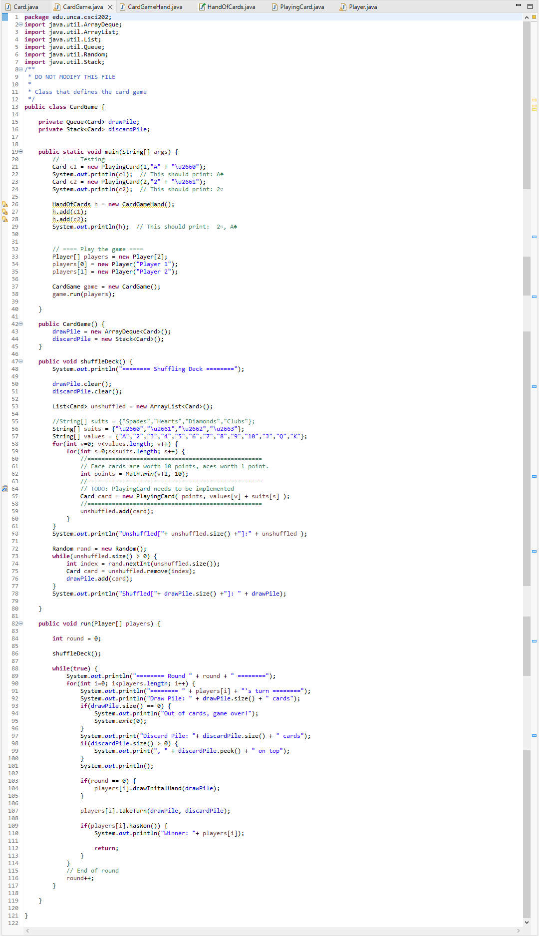 Solved Java FoundationsComplete the methods in the | Chegg.com