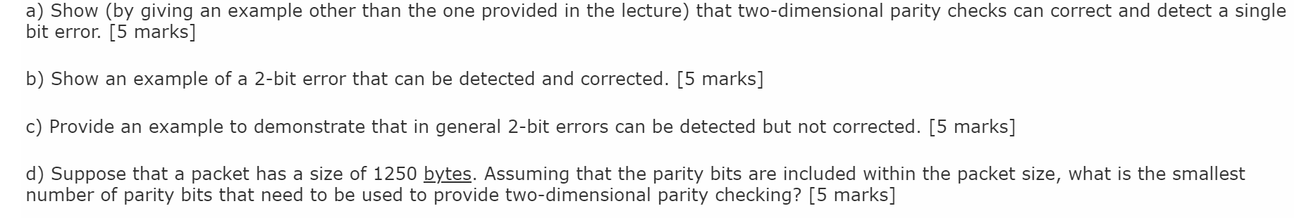 2d parity check program c 2d parity check program c