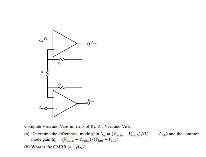 Solved Prelab Problem 3.3: Fully differential amplifier | Chegg.com