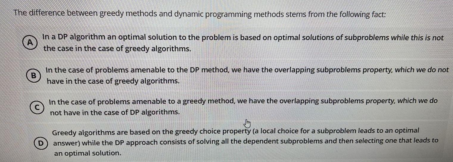 Difference Between Greedy and Dynamic Programming