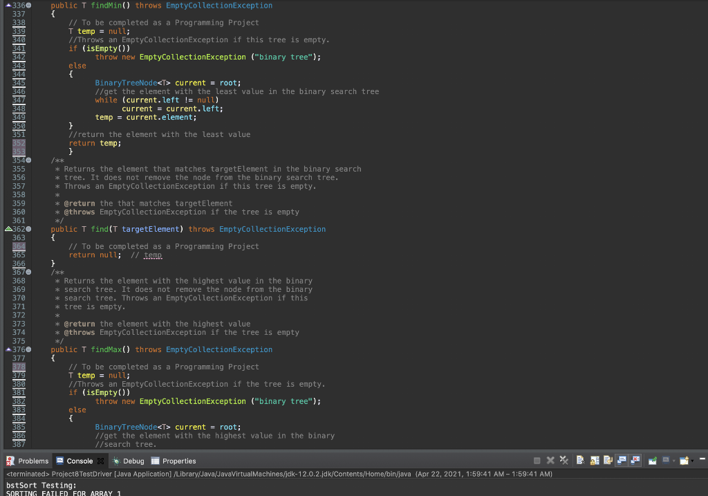 Solved Create a method called printTree() that displays the | Chegg.com