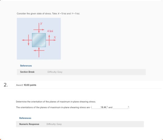 Solved Consider The Given State Of Stress. Take X-5 Ks And | Chegg.com