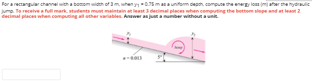 Solved For a rectangular channel with a bottom width of 3 m, | Chegg.com