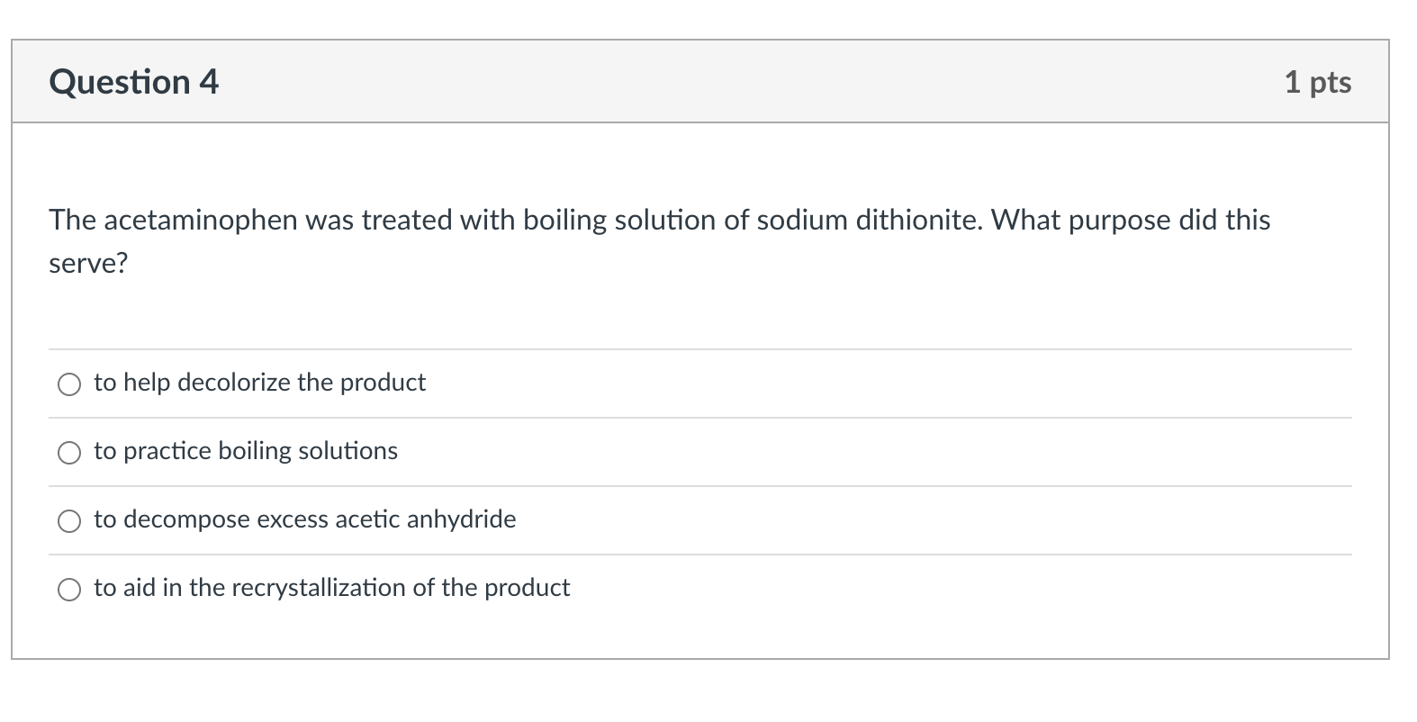 Solved The acetaminophen was treated with boiling solution