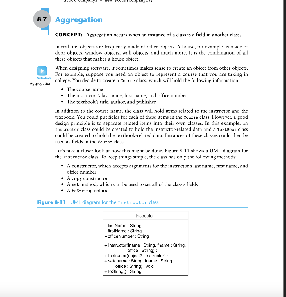 Solved Java Language Aggregation Instructions: Make a | Chegg.com