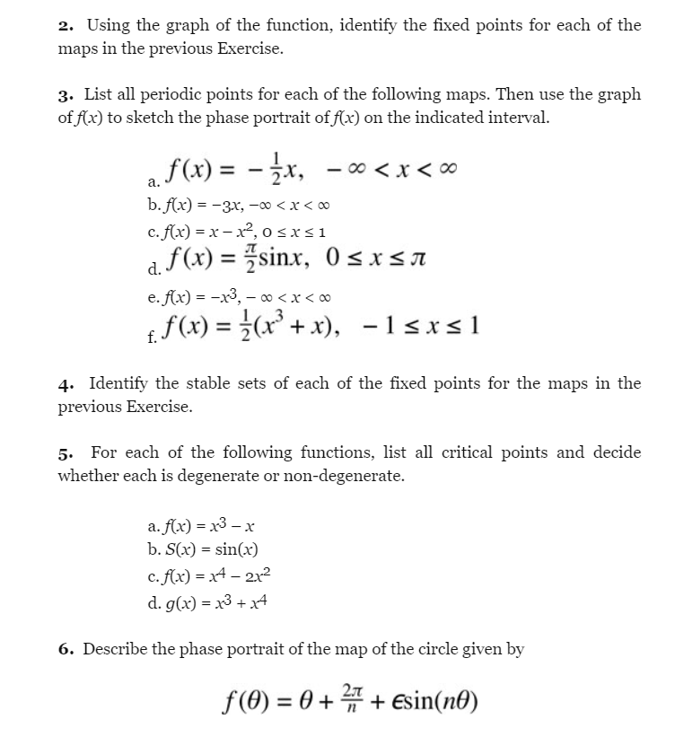 2 Using The Graph Of The Function Identify The F Chegg Com