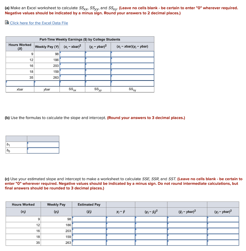 solved-a-make-an-excel-worksheet-to-calculate-ssxx-ssyy-chegg