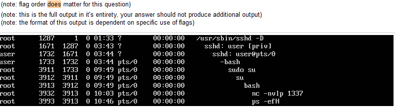 Solved Based on the output of this command can definitively | Chegg.com