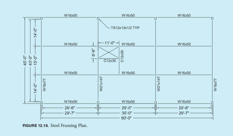 W16x50 W16x50 W16x50 TS12x12x1/2 TYP 14'-0