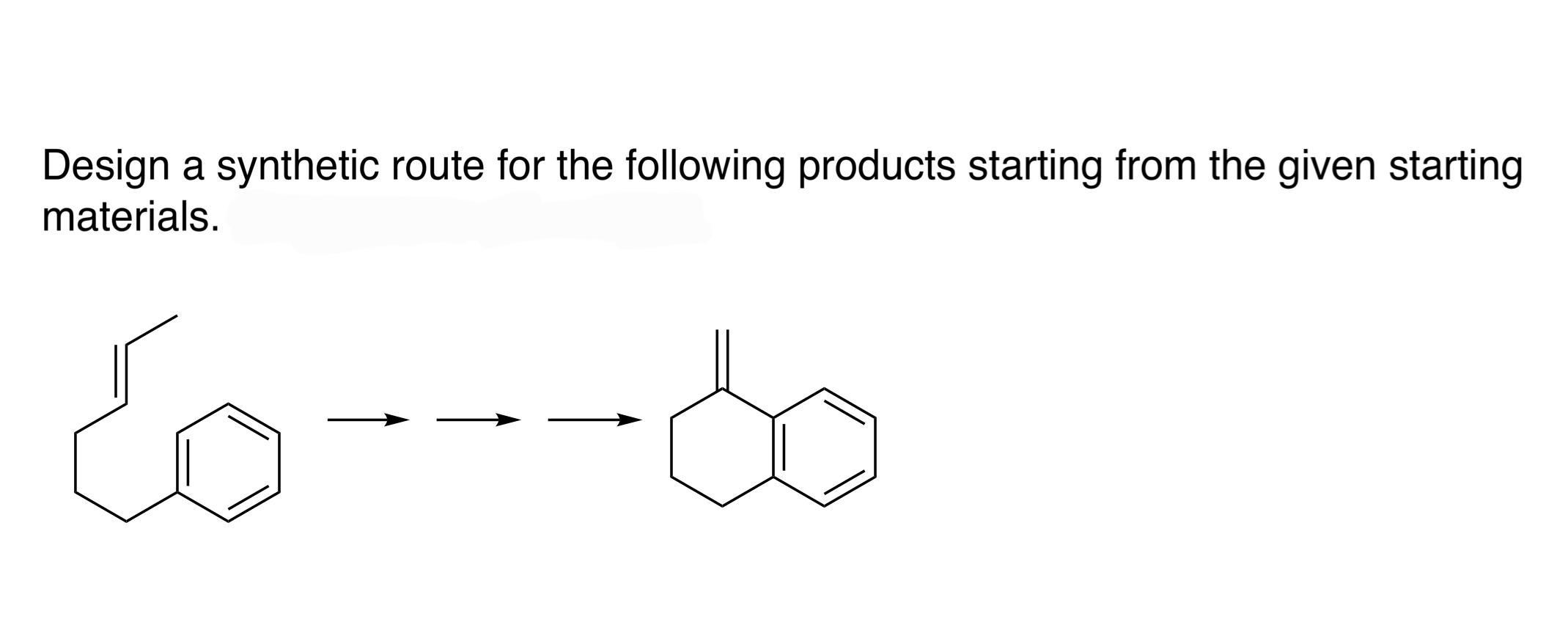 Solved Design A Synthetic Route For The Following Products | Chegg.com