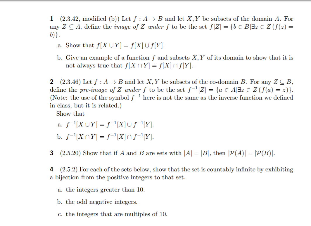 Solved 1 2 3 42 Modified B Let F A B And Let X Y Chegg Com