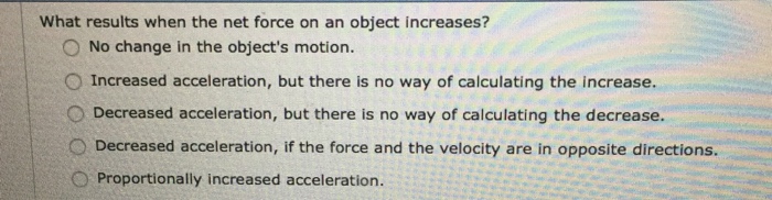 how do net forces affect the motion of an object