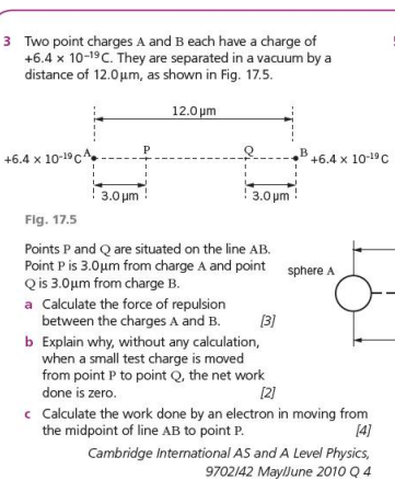 Solved Two Point Charges A And B Each Have A Charge Of | Chegg.com